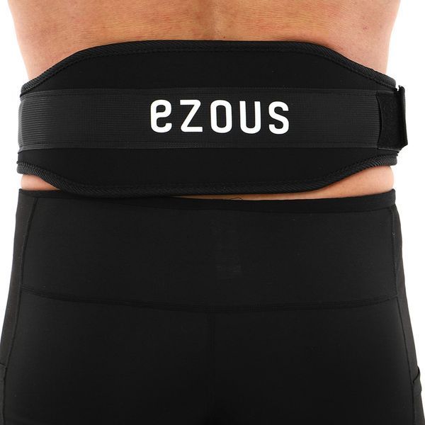 Пояс атлетический текстильный EZOUS WEIGHT LIFTING BELT O-05 спинка-12см размер S-L черный O-05 фото