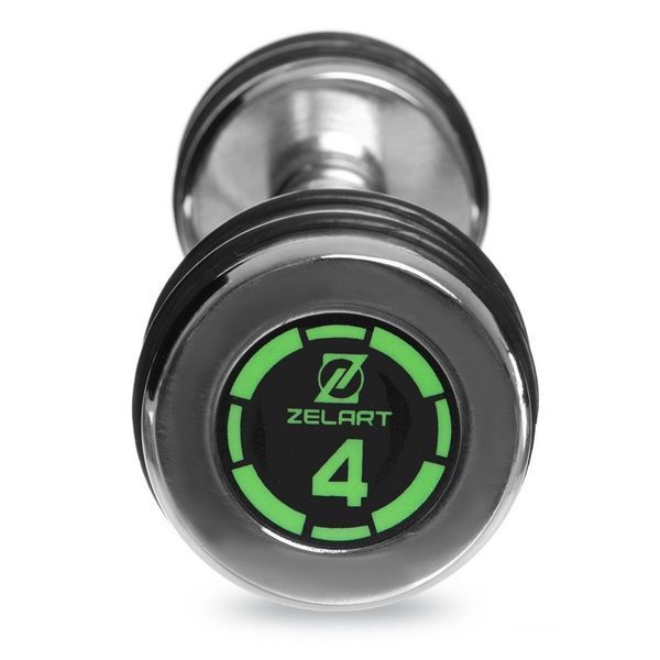 Гантель цільна сталева хромована Zelart FI-2622-4 1шт 4кг хром FI-2622-4 фото