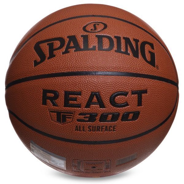 М'яч баскетбольний SPALDING REACT TF300 76846Y розмір 7 помаранчевий 76846Y фото