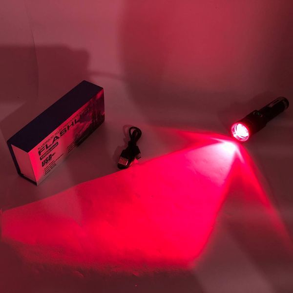 Ручний ліхтар PLD-1812-T6 (red) 1x18650, Водонепроникний ліхтар, Потужний акумуляторний лед ліхтарик ws22336 фото