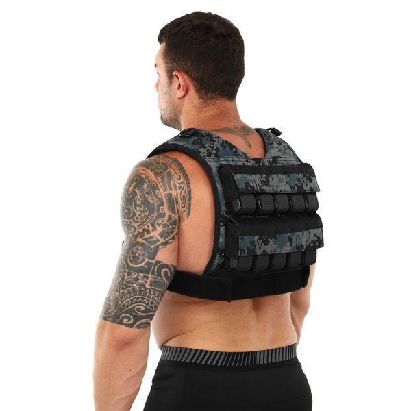 Жилет утяжелитель с регулируемым весом Zelart WEIGTH VEST TA-7817-20 вес-1-20кг камуфляж TA-7817-20 фото
