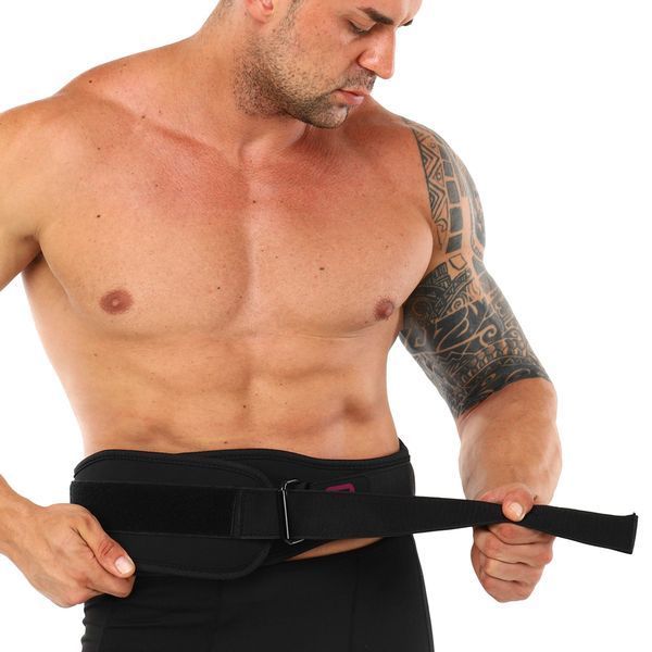 Пояс атлетический текстильный EZOUS WEIGHT LIFTING BELT O-05 спинка-12см размер S-L черный O-05 фото