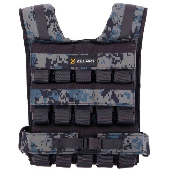 Жилет утяжелитель с регулируемым весом Zelart WEIGTH VEST TA-7817-20 вес-1-20кг камуфляж TA-7817-20 фото