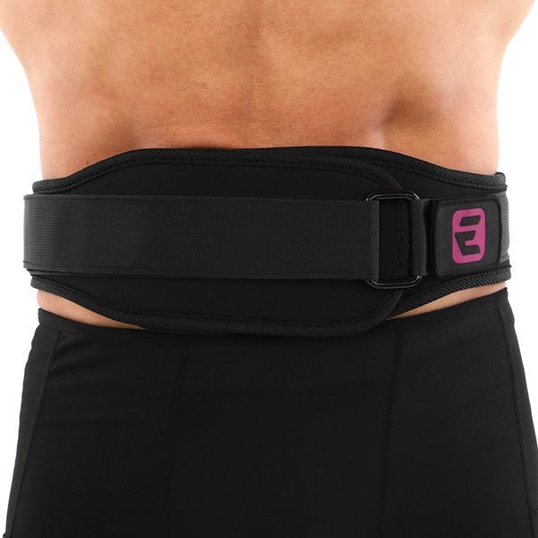 Пояс атлетический текстильный EZOUS WEIGHT LIFTING BELT O-05 спинка-12см размер S-L черный O-05 фото