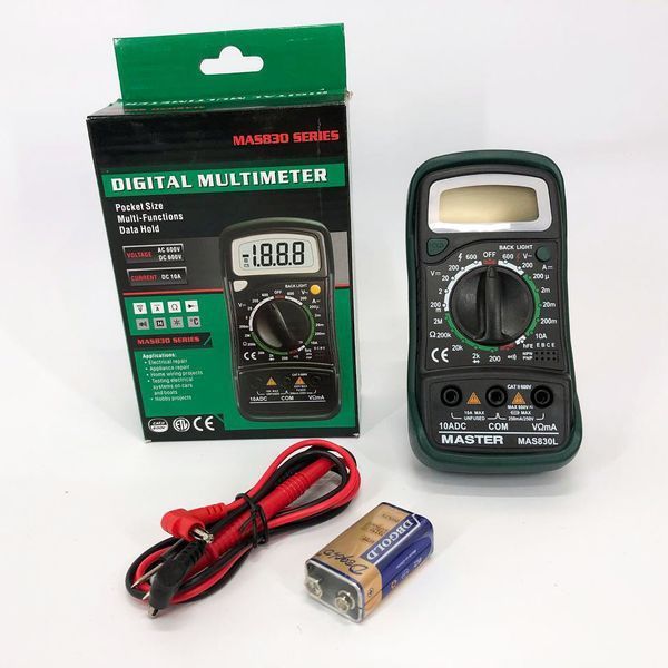 Мультиметр универсальный цифровой тестер Mastech MAS830L, тестер профессиональный, для дома ws95374 фото