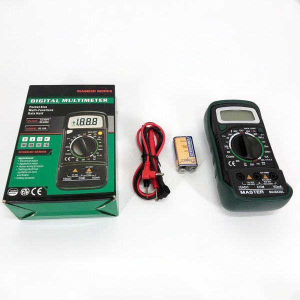 Мультиметр универсальный цифровой тестер Mastech MAS830L, тестер профессиональный, для дома ws95374 фото