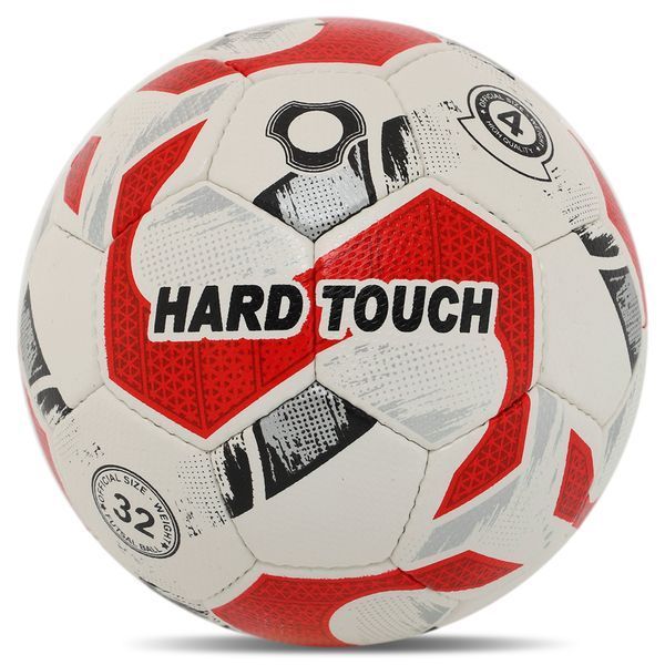 Мяч футзальный HYDRO TECHNOLOGY HARD TOUCH FB-5038 №4 PU белый-красный FB-5038 фото