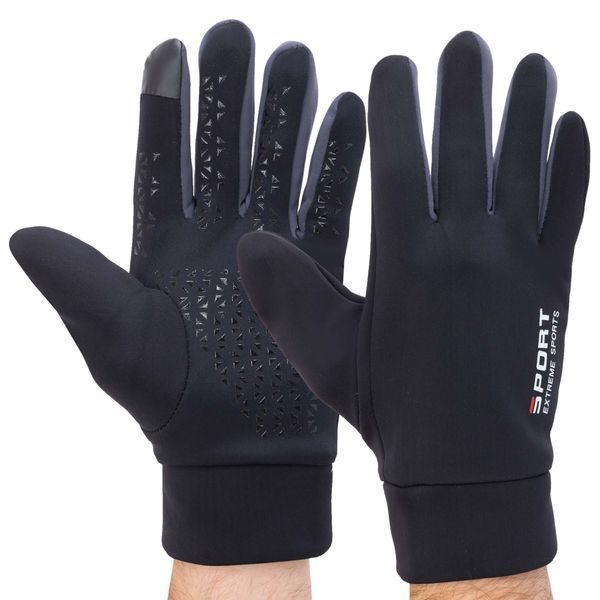 Перчатки спортивные тренировочные теплые SP-Sport BC-3434 S-XL черный-серый L-XL BC-3434 фото