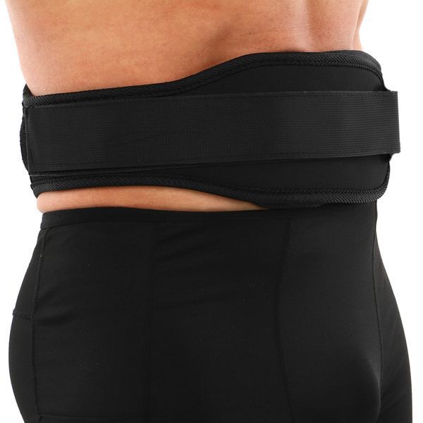 Пояс атлетический текстильный EZOUS WEIGHT LIFTING BELT O-05 спинка-12см размер S-L черный O-05 фото