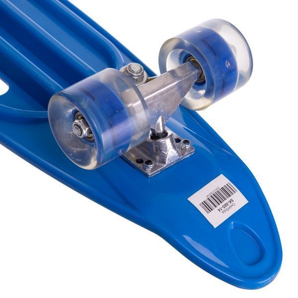 Пенні борд Penny Board круїзер пластиковий з колесами які світяться та ручкою для перенесення 24' SP-Sport SK-885-14 синій SK-885-14 фото