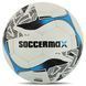 М'яч футбольний професійний SOCCERMAX FB-4210 №5 PU білий-синій FB-4210 фото 1