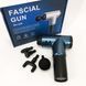 Аккумуляторный массажер Fascial Gun KH-320 портативный ручной ударный мышечный пистолет 4 насадки синий ws15677-1 фото 9