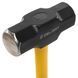 Кувалда стальная молот для кроссфита GYM HAMMER Zelart TA-9635-16LB 16LB (7,3кг) черный-желтый TA-9635-16LB фото 3